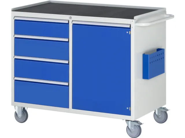 chariot à outils HxlxP 975x1145x650mm plateau métal force 450kg