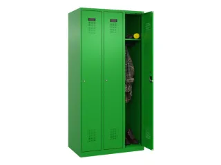 locker,HxBxD 1850x900x500mm,3vak,vak B 300mm,cil.-slot,staand op vloer - 1