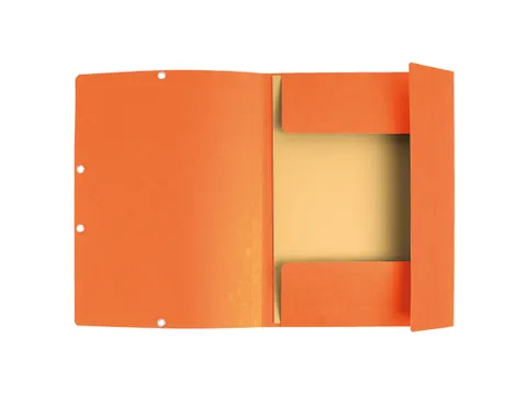 Elastomap 3 kleppen glanskarton 355gm² - A4-Oranje