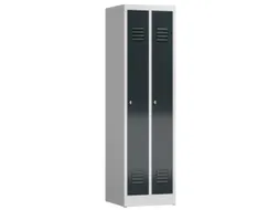 garderobekast,HxBxD 1800x500x500mm,2vak,klink,sokkel,romp RAL7035