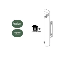 Asbak BRASQ wand AT200 RVS - 8