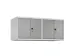 opzetkast,v. locker voor scheiding van kleding,4vak.,vak B 300mm