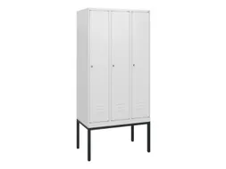 locker,HxBxD 1950x900x500mm,3vak,vak B 300mm,cil.-slot,voetonderstel