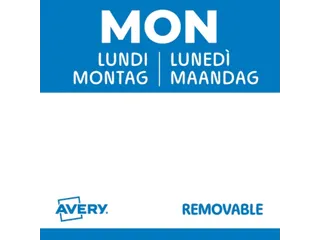 Etiket Avery HACCP maandag blauw 25x25mm 1000 stuks - 5