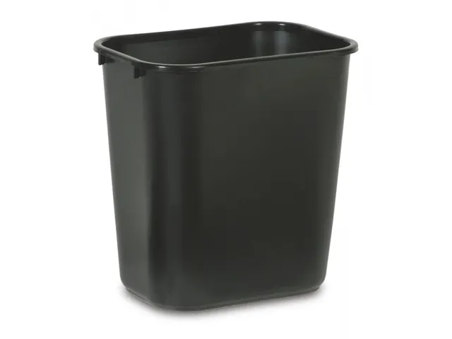 Rechthoekige Afvalbak 27 Liter Zwart