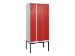 Z-garderobekast,HxBxD 2120x900x500mm,vak B 150/300mm,draaigrendel
