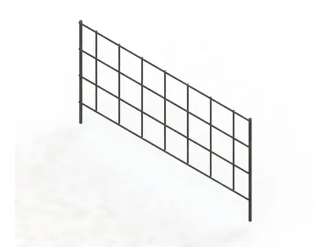 afschermrooster,v. inhaakstelling,HxD 150x400mm,vrijstaand,staal