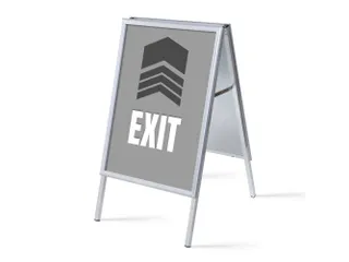 Stoepbord A1 complete set met print "EXIT" Grijs - 1