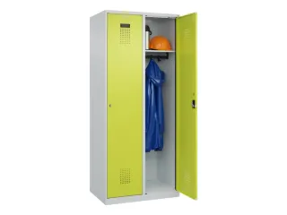 locker,HxBxD 1850x800x500mm,2vak,vak B 400mm,cil.-slot,staand op vloer - 1