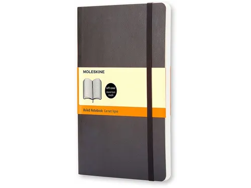 Notitieboek Moleskine pocket 90x140mm lijn soft cover zwart