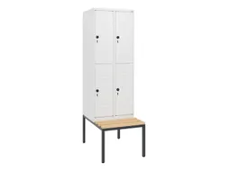 Dubbeldekse dekenkist,HxBxD 1950x600x815mm,2x2vak.,vak B 300mm