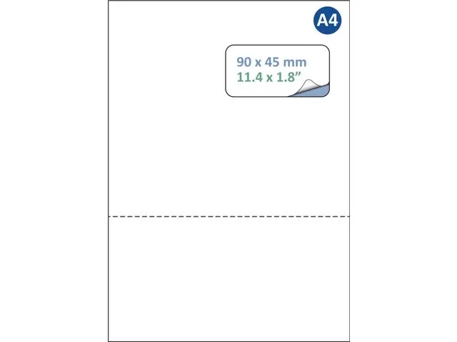 OUTLET Pakbon label A4 90x45mm 500 Vel