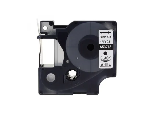 Label Tape Dymo Compatible 53713 24mm Zwart Op Wit