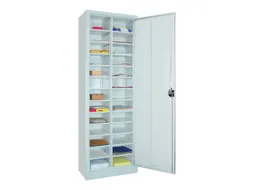 Postsorteerkast Met Deuren 1950x640x400mm 2x13 Ral7035 Front Ral7035