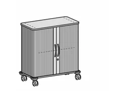 jaloeziedeurkast HxBxD 878x800x400mm 1xhouten vloer romp onyxgrijs