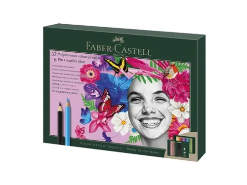 Tekenset Faber-Castell Polychromos en Pitt Grafiet Mat 40-delig