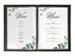 Porte-menu Sigel A4 gris foncé avec insert bambou pour 8 feuilles