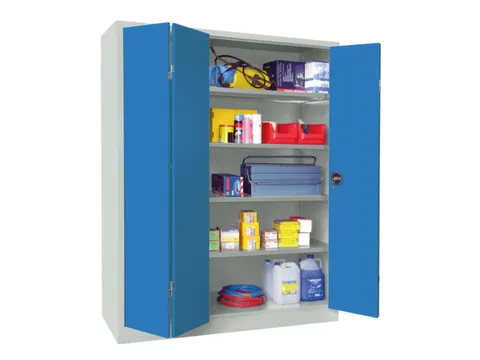 Armoire Grand Espace à Portes Pliantes Ral7035 Façade Ral5012