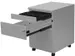 Caisson mobile, 3 tiroirs + tirette plumier, aluminium