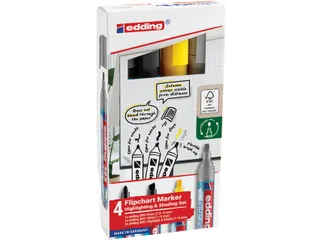 Edding 385 Flipchart effect marker 2 kleuren + 380 en 383 4 stuks - 2