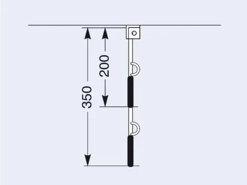 OUTLET Fiets-Hangrek 8Plaatsen L 2600Mm Plafondmontage