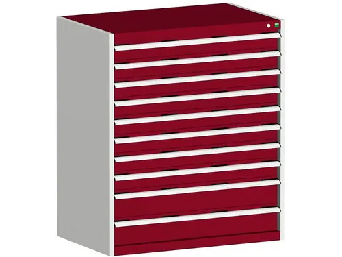 ladekast 1200x1050x650mm 10laden zware lasten RAL7035 front RAL3004