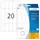 HERMA 10609 Verwijderbare universele etiketten 19x40mm Wit 480 stuks