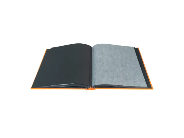 Fotoalb boek 60p zw. 29x32 MILANO Oranje