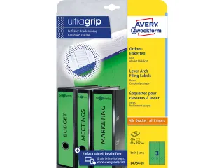 ordnerrugetiket Avery 297x61mm groen 20 vel 3 etiketten per vel - 1
