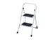 vouwtrapje,2treden m. antislipmatten,HxBxD 815x465x550mm,wit,staal