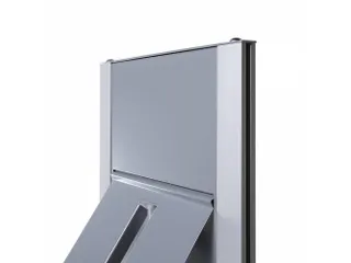 Brochurerek Totem Zilver Met Stalen Legplanken - 2