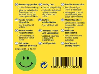 Avery rating dots diameter 19 mm 250 stuks smiley groen - 4