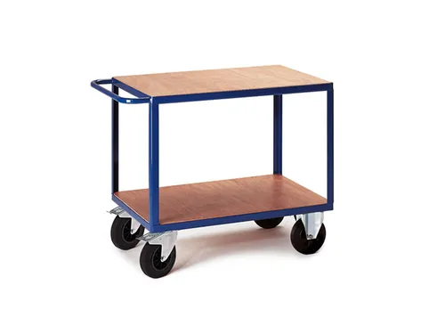 tafelwagen,draagverm. 600kg,2etage(s),laadvl. LxB 1200x800mm,houtetage