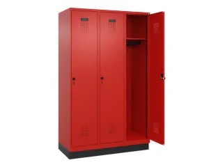 locker,HxBxD 1950x1200x500mm,3vak,vak B 400mm,draaigrendel,sokkel - 2