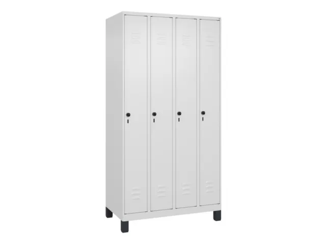 locker,HxBxD 1950x1000x500mm,4vak,vak B 250mm,draaigrendel,voeten