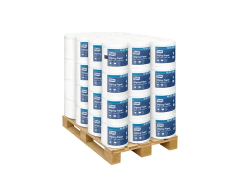 Poetspapier Tork Wiping mini rol M1 1 laags centerfeed 100130 Pallet