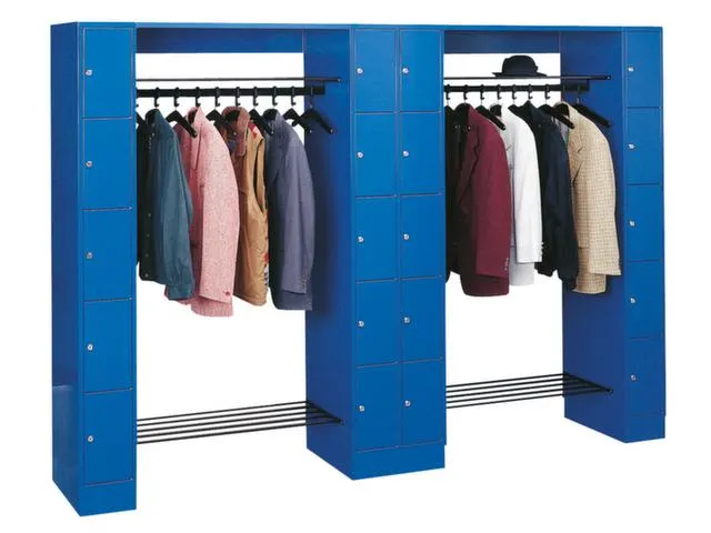 locker met kapstok,HxBxD 1950x2840x480mm,romp RAL7016,front RAL7016
