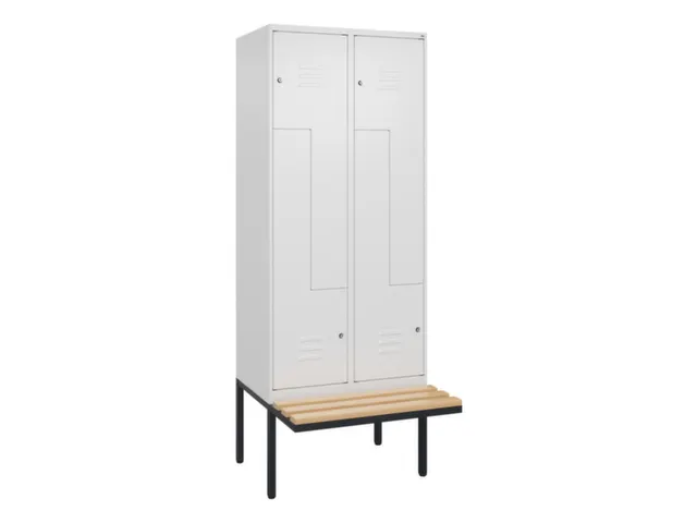 Z-garderobekast,HxBxD 2120x800x815mm,4vak,vak B 400mm,cil.-slot