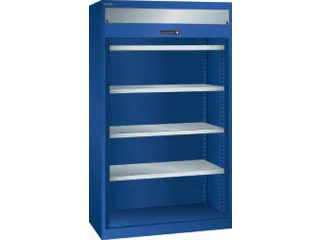 zwaarlast-roldeurkast,HxBxD 1950x1100x641mm,4xStalen bodem,lak RAL5005 - 3