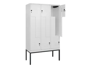 Z-garderobekast,HxBxD 2120x1200x500mm,vak B 200/400mm,draaigrendel - 2