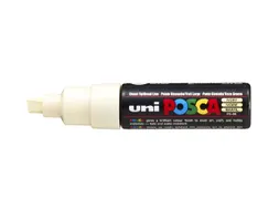 Verfstift Posca PC8K Brede punt 8mm schuin ivoor