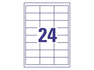 Etiket Avery Zweckform 3658 64.6x33.8mm wit 4800stuks - 3