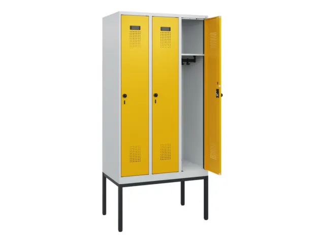 schoollocker,HxBxD 1950x900x500mm,3vak,vak B 300mm,draaigrendel
