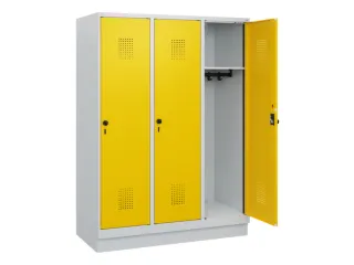 schoollocker,HxBxD 1630x1200x500mm,3vak,vak B 400mm,draaigrendel - 1