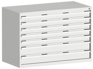 ladekast 900x1300x650mm 7laden zware lasten RAL7035 front RAL7035 - 1