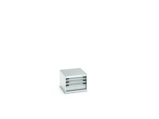 ladekast HxBxD 400x525x650mm 3laden RAL7035 front RAL7035 - 7