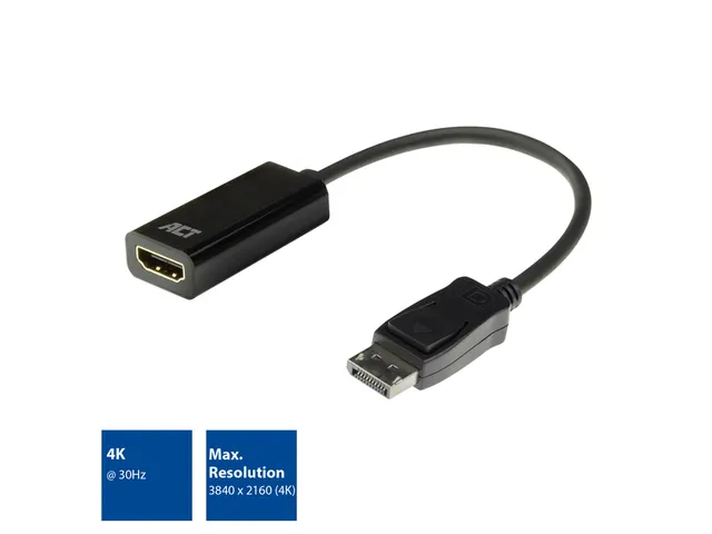 Adapter ACT DisplayPort naar HDMI 4K 0.15 meter