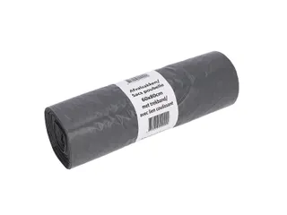 Afvalzak Cleaninq 60x80cm LDPE recycled T30 60 Liter trekband grijs - 2