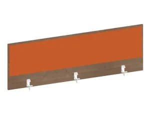 baliepaneel,v. bureau,aanbouw achter,B 1400mm,NT-cherry,BN3012-oranje - 1