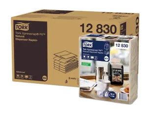 Tork 12830 Xpressnap Fit dispenserservet naturel 2-laags - 1